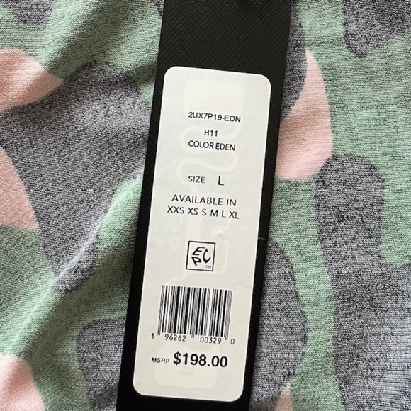 BCBG MAX AZRIA Abstract Faux Wrap Dress Size large NWT - Picture 7 of 9